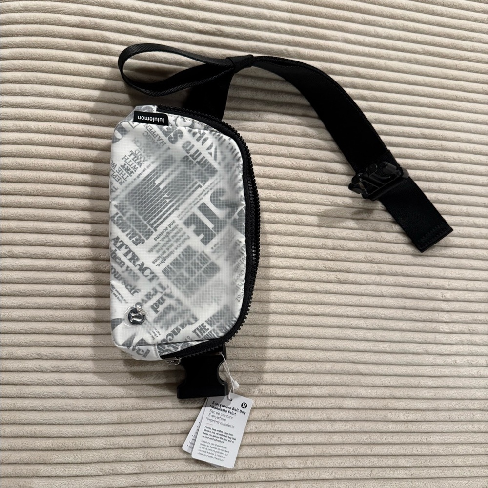 Lululemon Athletica Black and White Belt Bag